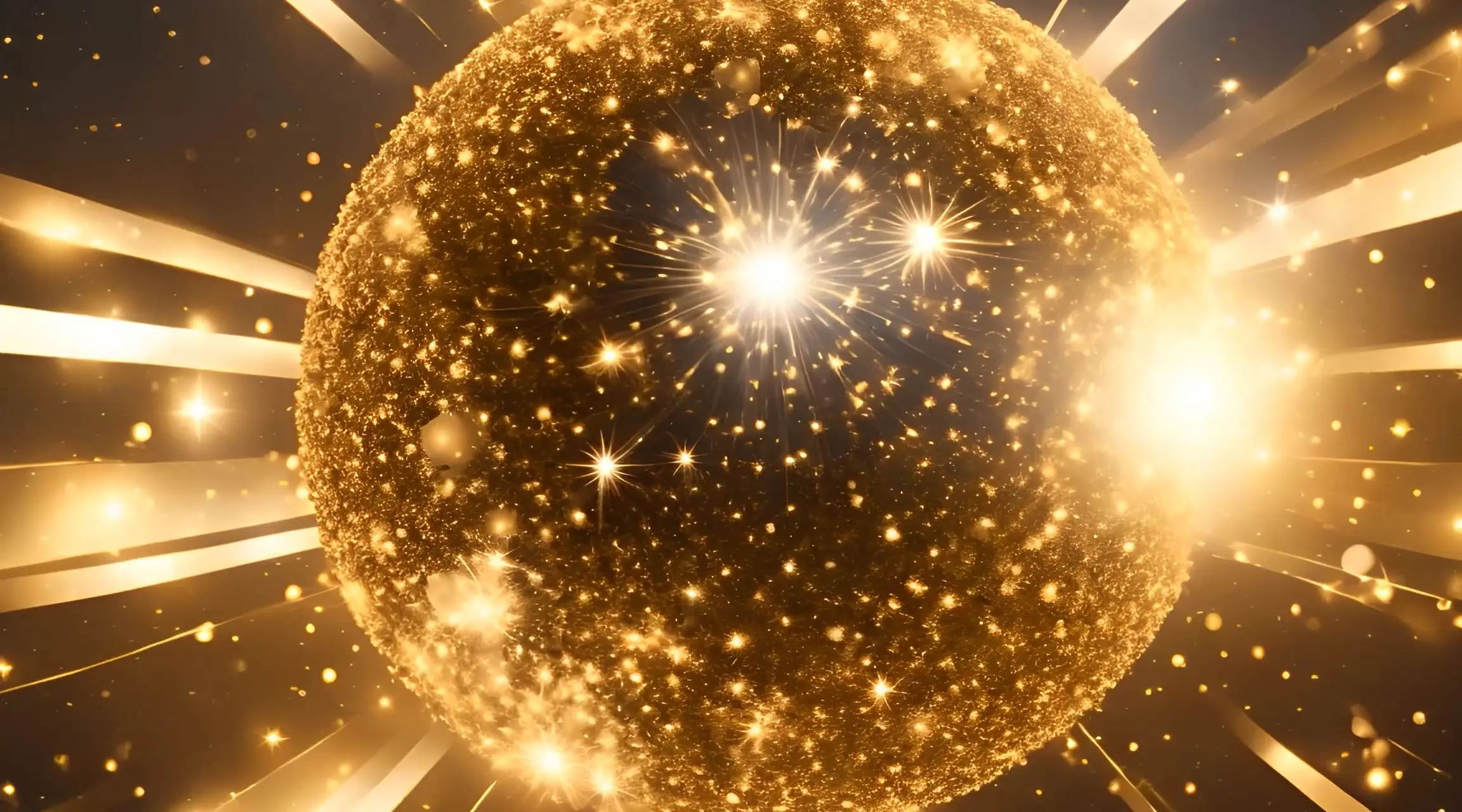 Luminous Globe Gala Bright Abstract Stock Video